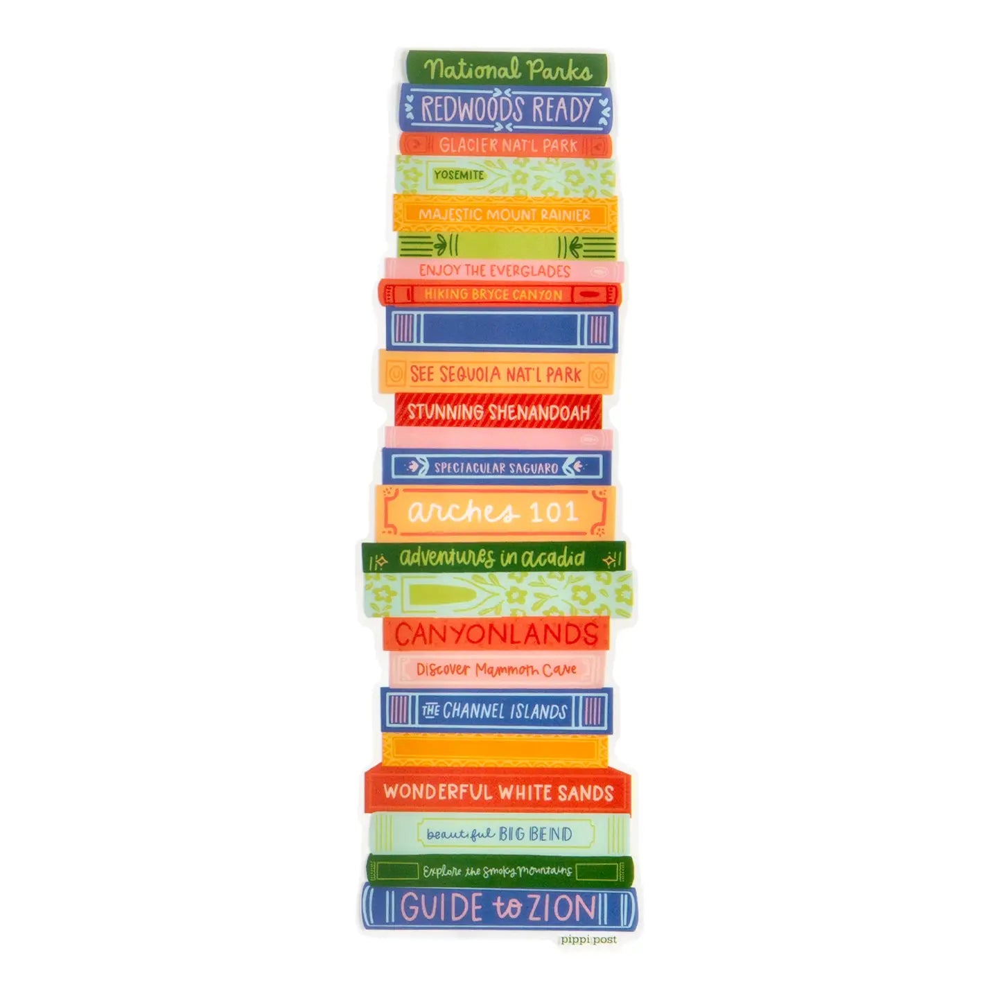 National Parks Book Stack Transparent Bookmark
