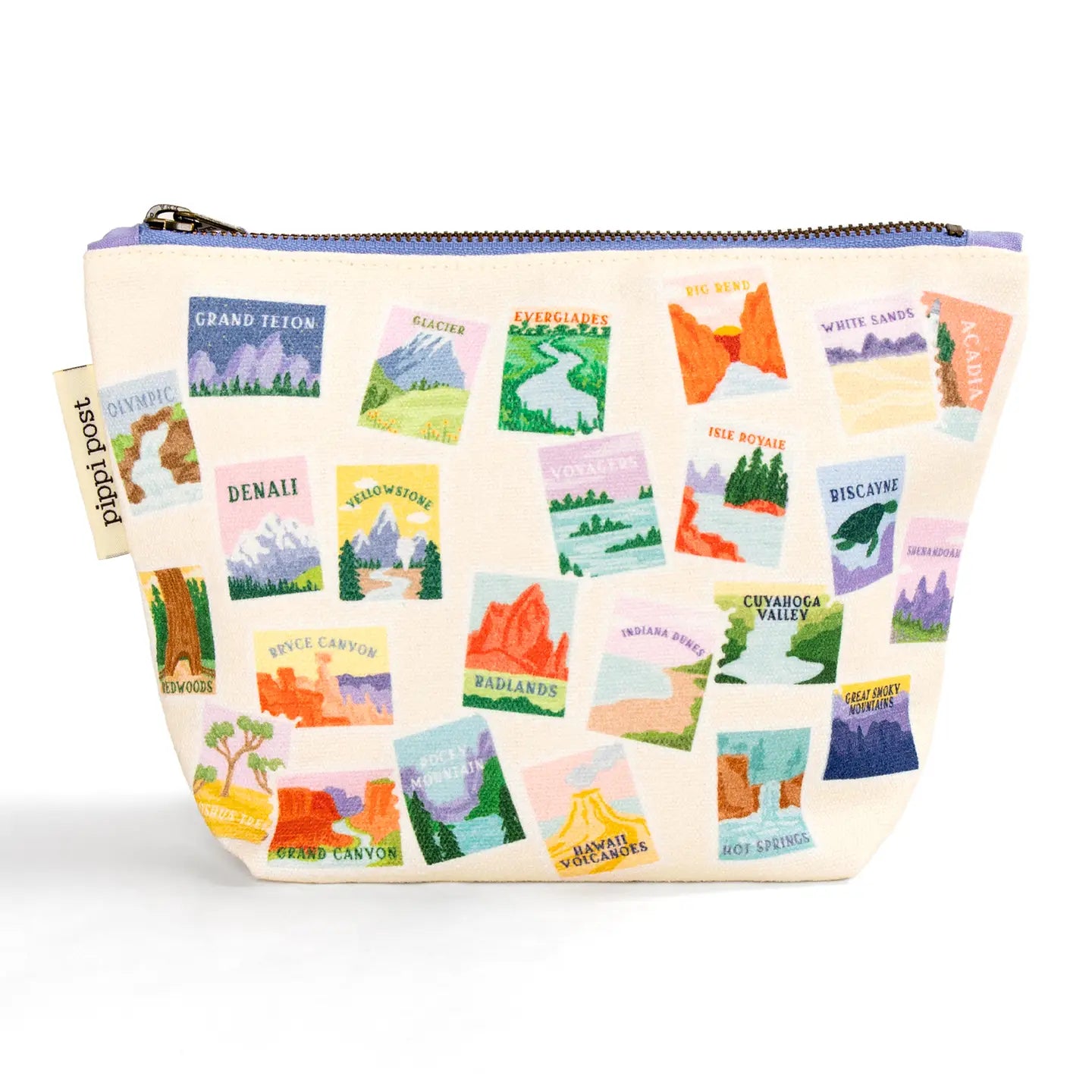 National Parks Stamps Canvas Pouch