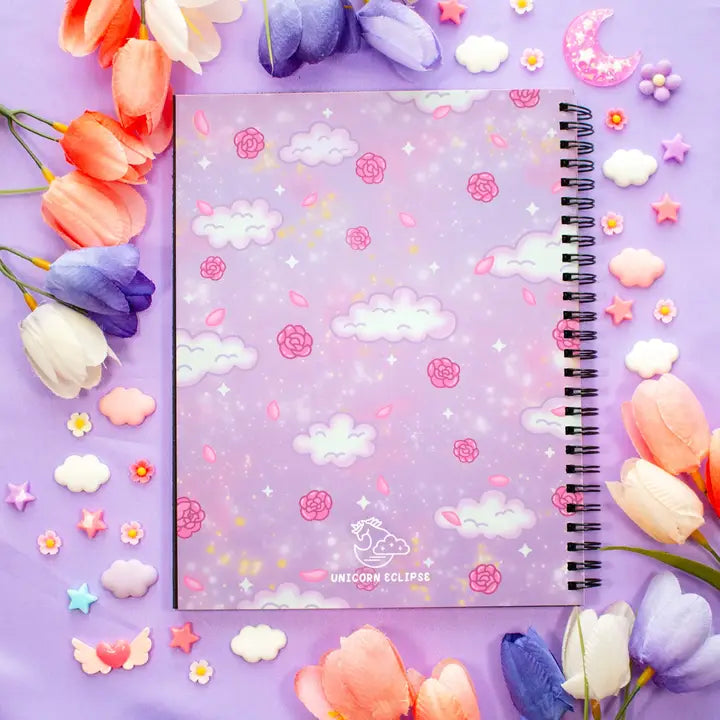 Pastel Academia Spiral Lined Notebook (7x9")