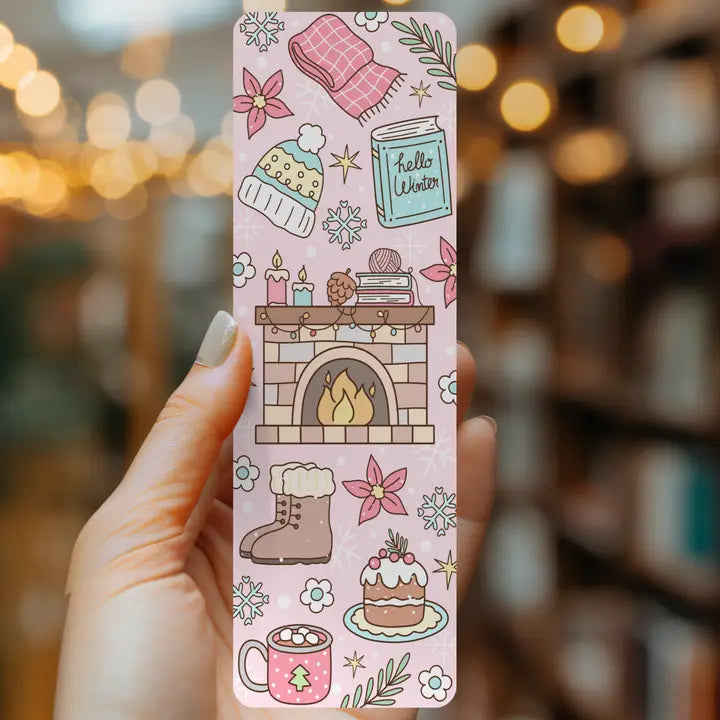 Cozy Winter Cabin Bookmark