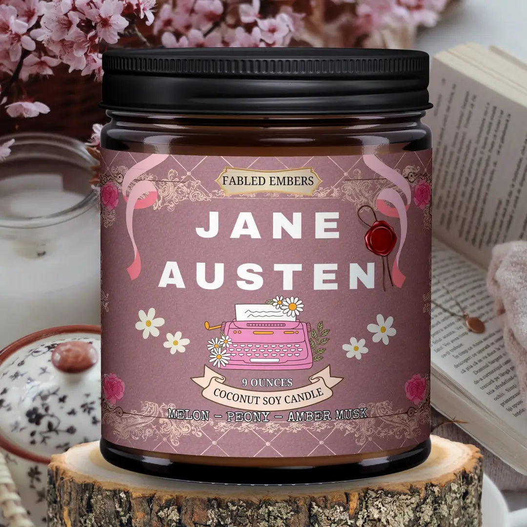 Jane Austen Romance Book Lover 9oz Candle