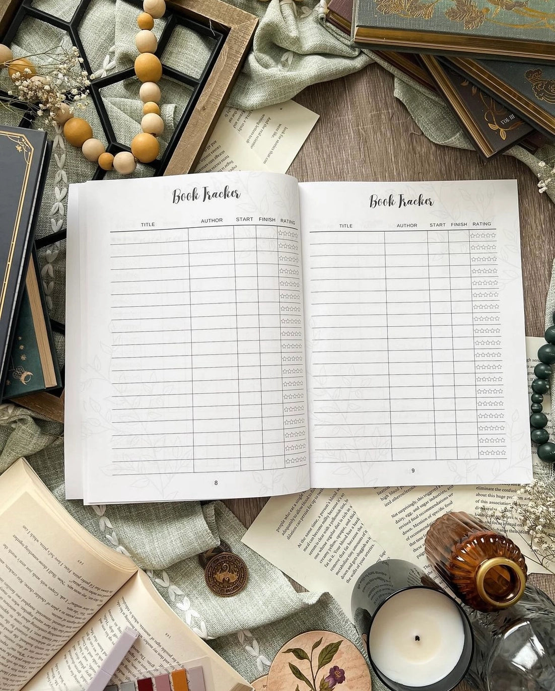 Reading Journal/Book Review/Tracker