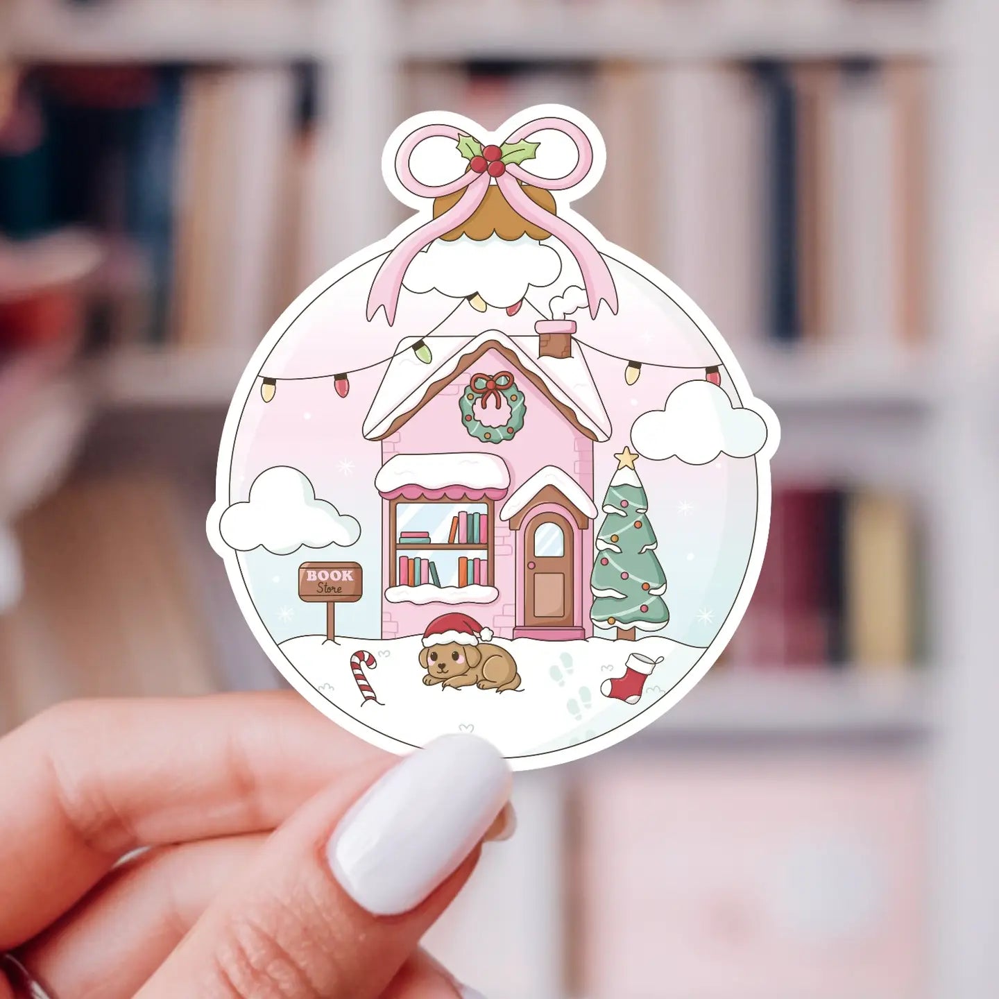 Holly Jolly Ornament Holiday Sticker