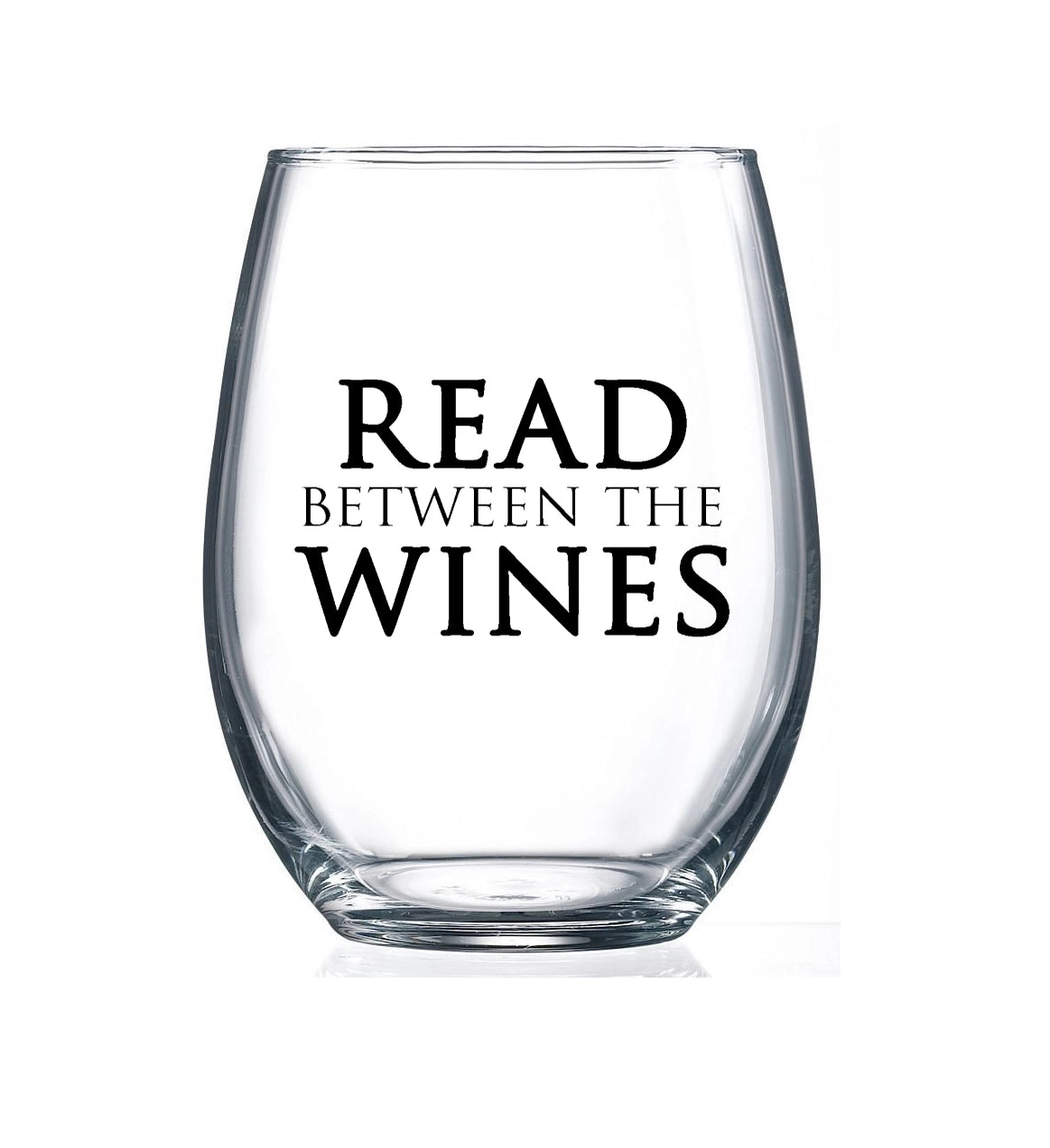 Read Between the Wines Stemless Wine Glass