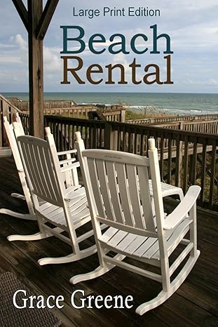 BEACH RENTAL by Grace Greene, Large Print Edition (Paperback-Like New)