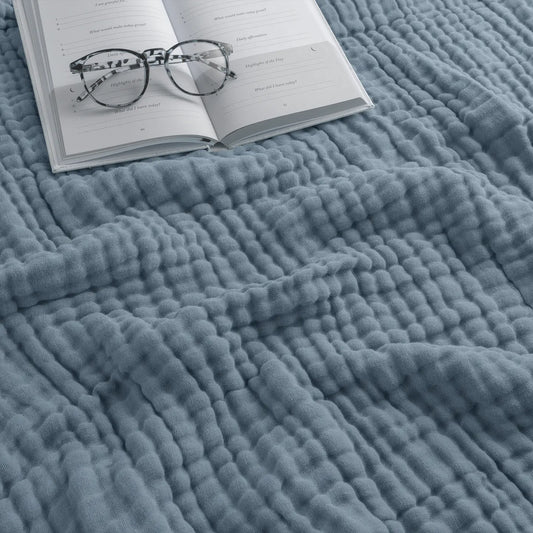 Comfy Cubs Adult Muslin Cotton Blanket (4 color options)