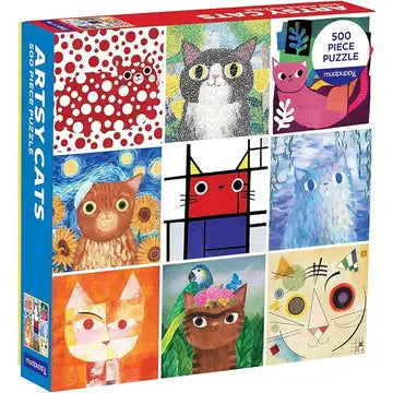 Mudpuppy Artsy Cats 500 Piece Family Jigsaw Puzzle