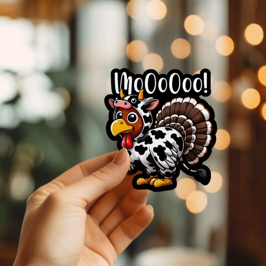 Mooing Turkey Sticker
