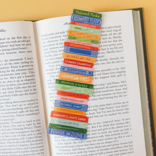 National Parks Book Stack Transparent Bookmark