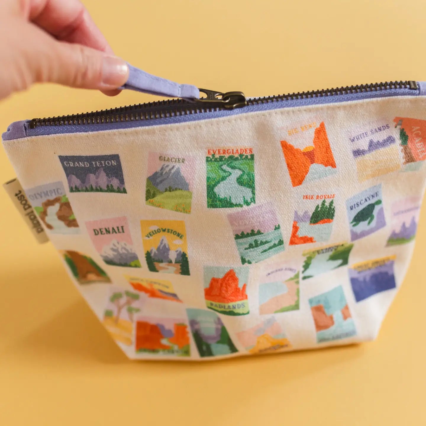 National Parks Stamps Canvas Pouch