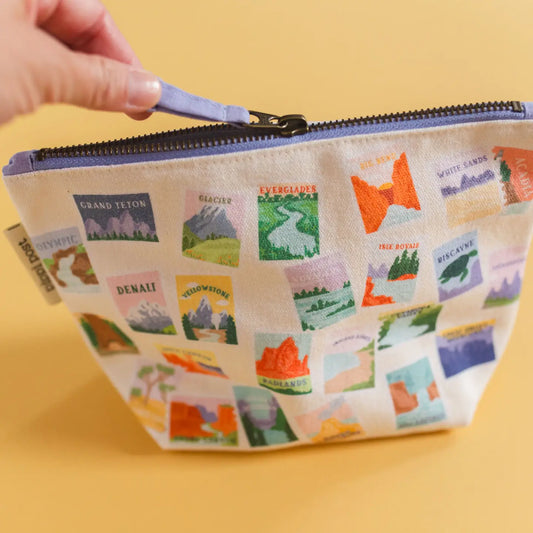 National Parks Stamps Canvas Pouch