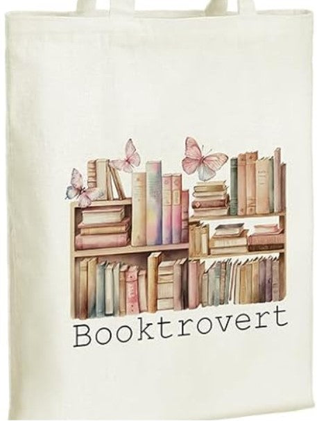 Booktrovert (Butterfly) Canvas Tote