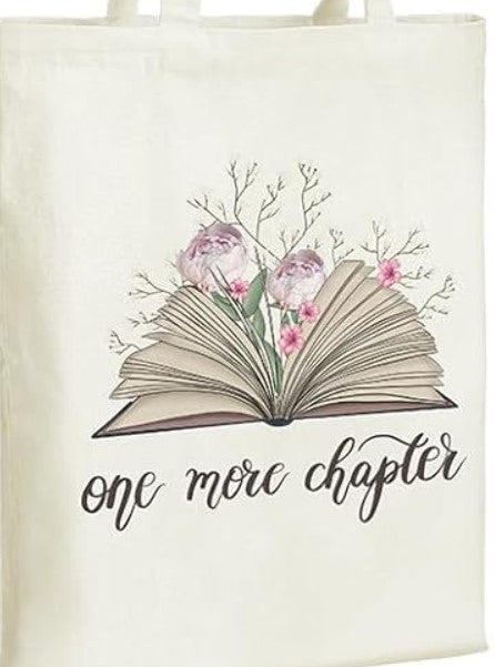 One More Chapter Canvas Tote