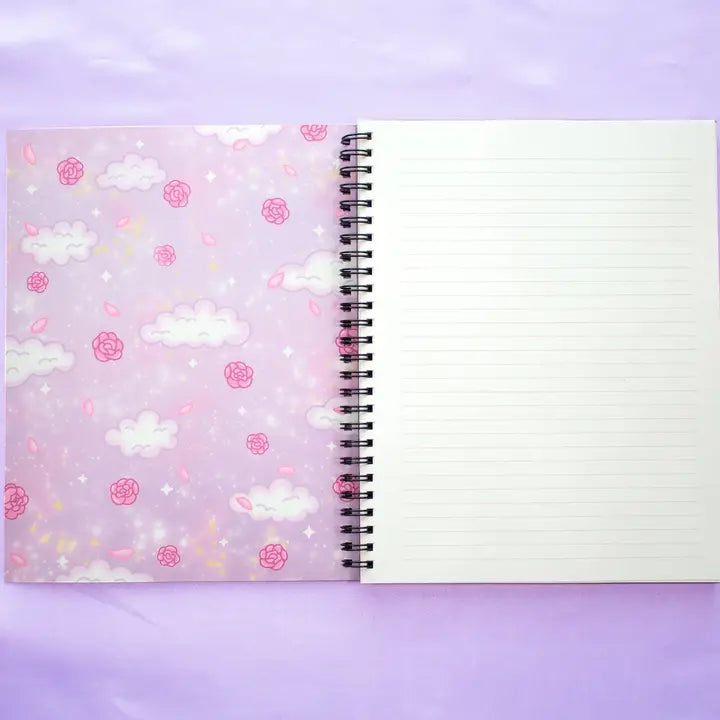 Pastel Academia Spiral Lined Notebook (7x9")