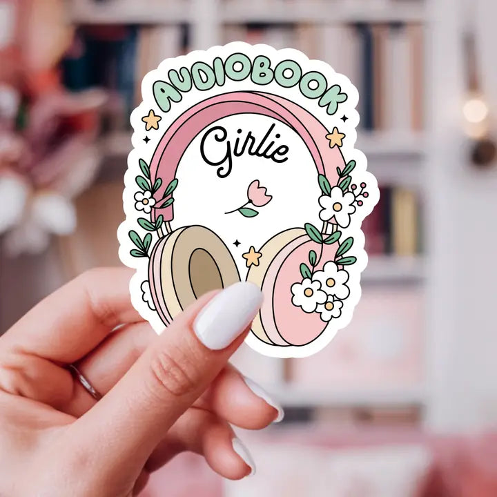 Audio Book Girlie Vinyl Sticker