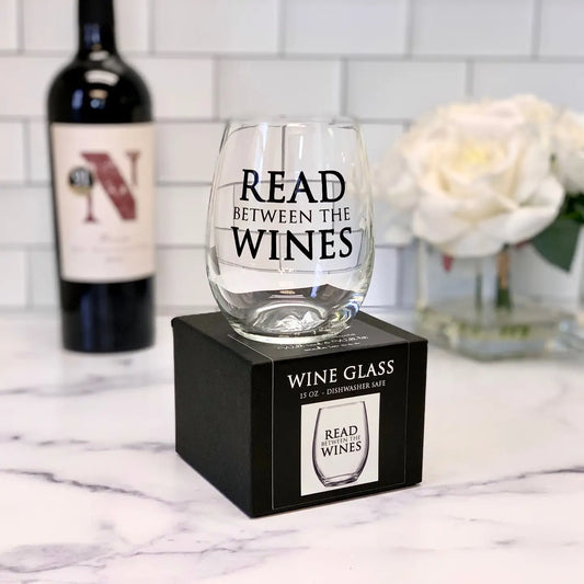 Read Between the Wines Stemless Wine Glass