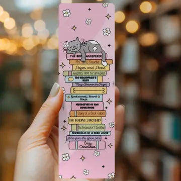 Sleepy Cat Bookstack Bookmark