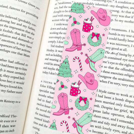 Cowgirl Christmas Bookmark
