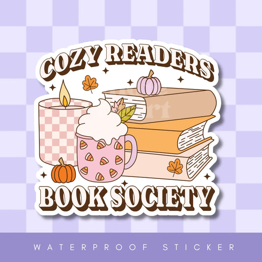 Cozy Readers Book Society Sticker