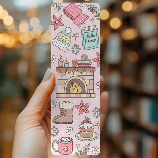 Cozy Winter Cabin Bookmark
