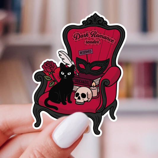 Dark Romance Reader Chair Sticker