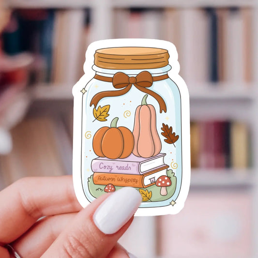 Autumn Cottagecore Jar Sticker