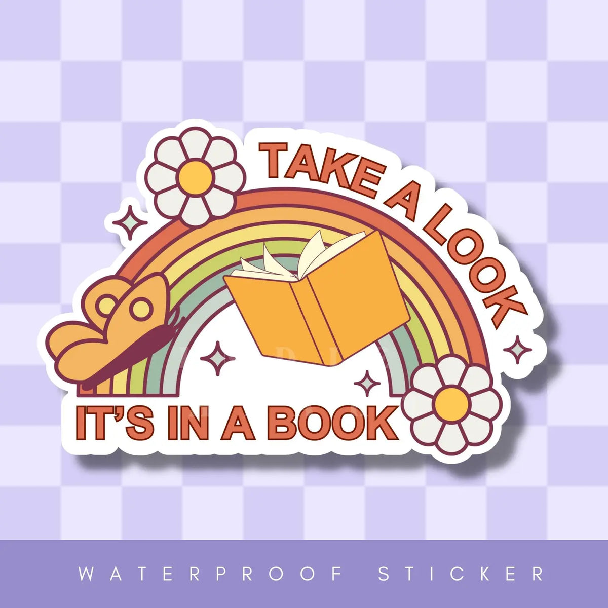 Look Back Sticker Take A Look Sticker – Cozy Reads Bookshop