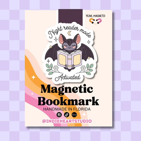 Night Reader Bat Magnetic Bookmark