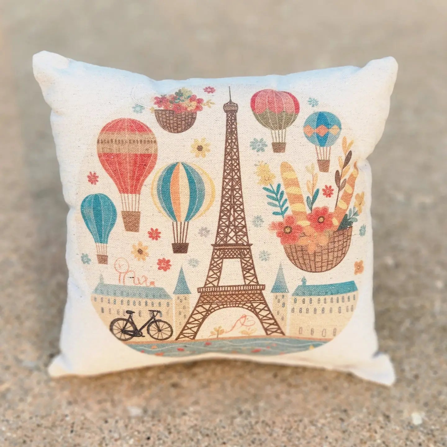 Favorite Places Tiny Pillow-Paris