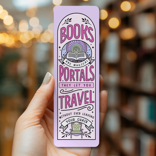 Books are Magical Portals Bookmark