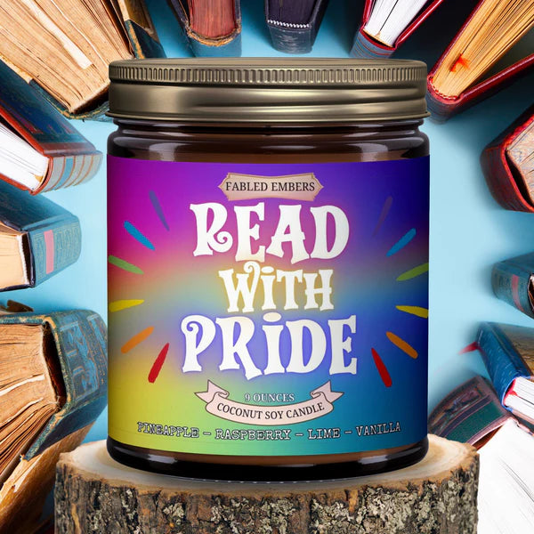 9 oz Fabled Embers Read With Pride Queer Book Lovers Candle