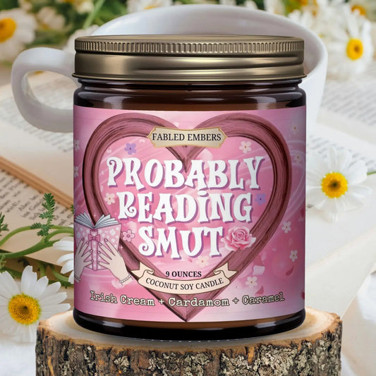 9 oz Fabled Embers Probably Reading Smut Candle