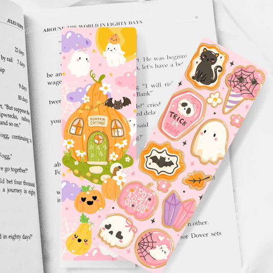 Pumpkin Cottage/Spooky Cute Cookies Dual Sided Bookmark