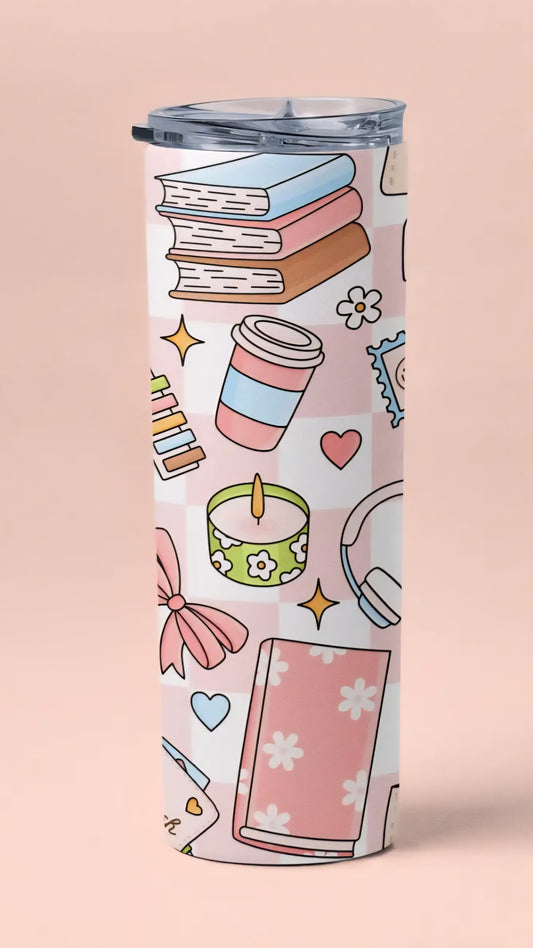 Bookish Journal Tumbler (Pink)