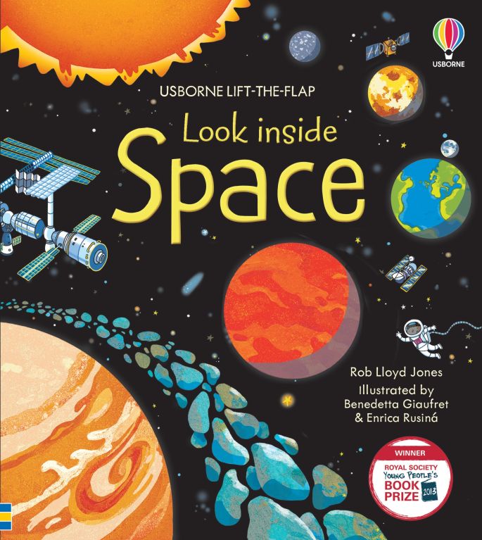 LOOK INSIDE SPACE (Usborne Lift-The-Flap) by Rob Llyod Jones (Like New)