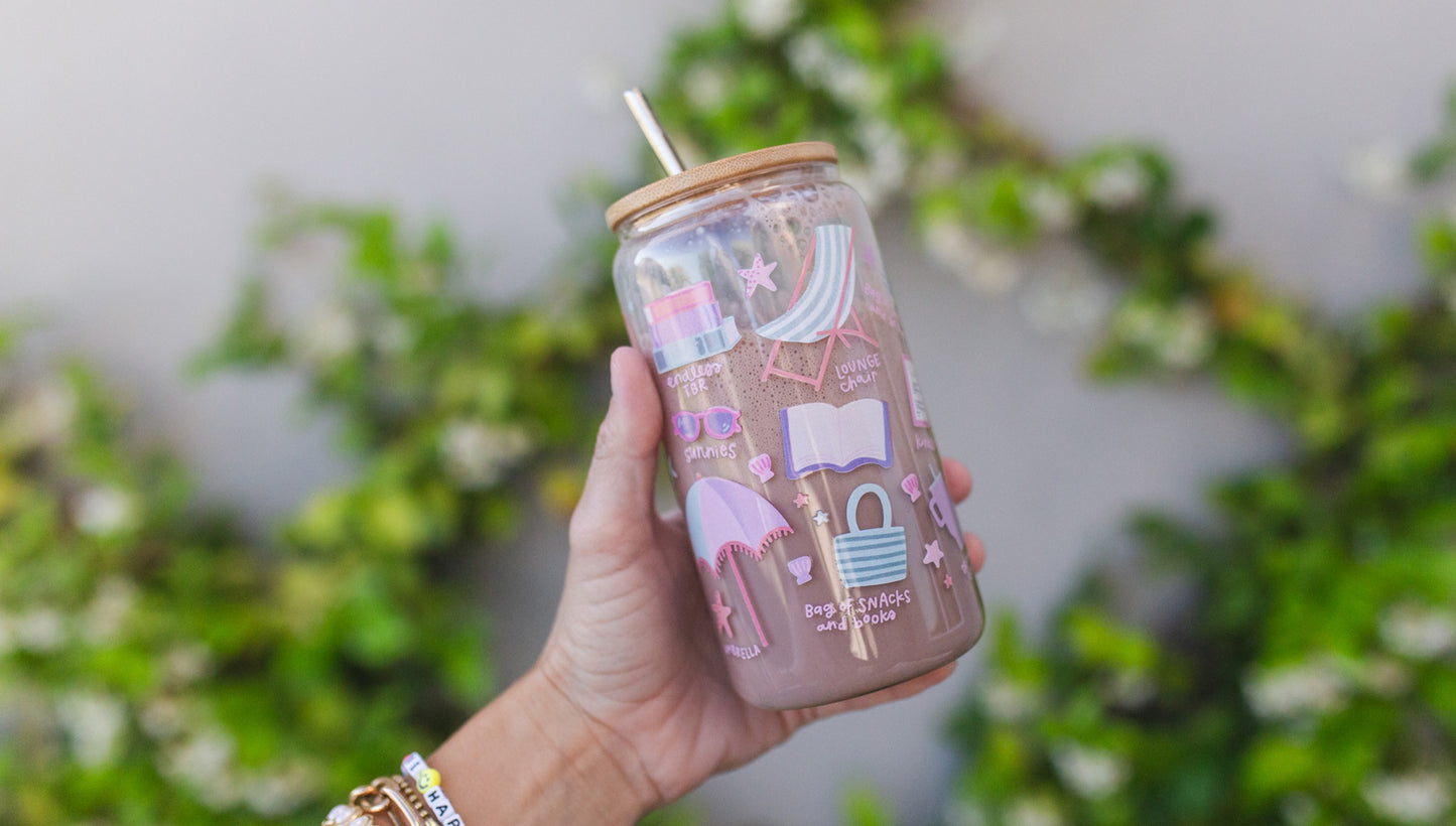 Pippi Post Bookish Summer Glass Can