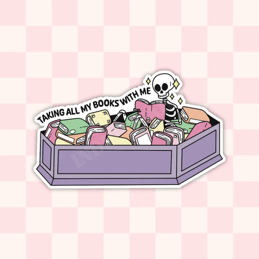 Taking My Books with Me Sticker