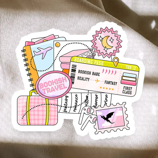 Bookish Travel Sticker