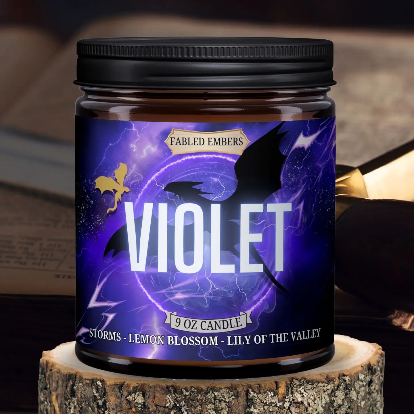 9 oz Fabled Embers Violet Candle